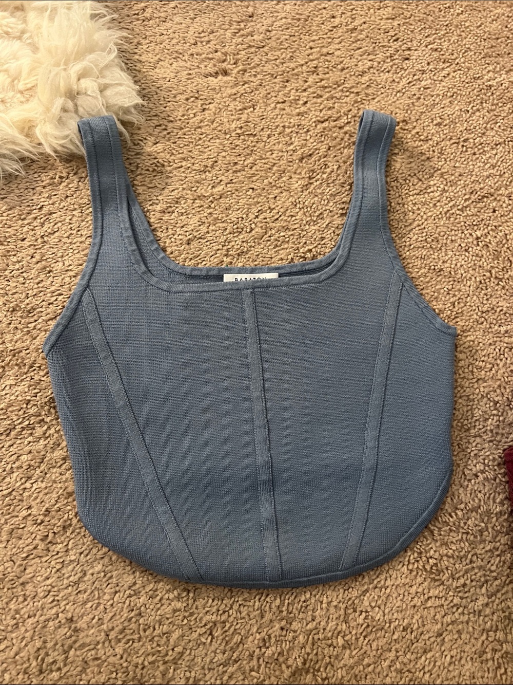 aritzia babaton sculpt knit twist tank in small & Sculpt Knit bustier tank m - Picture 5 of 6